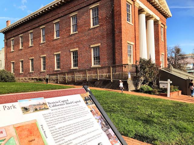 Benicia Capitol State Historic Park building with classic columns